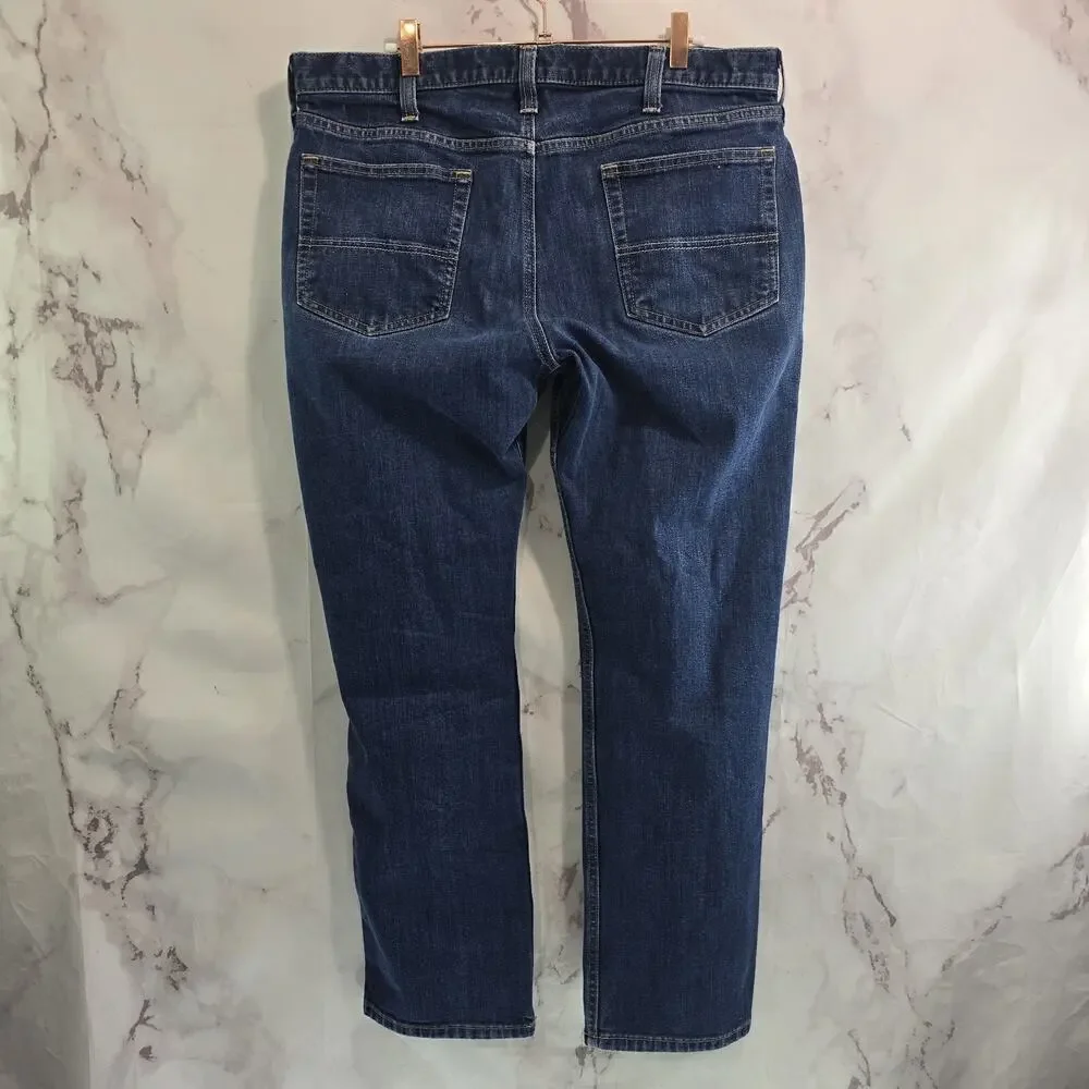 Carhartt Jeans Mens 36 X 30 Denim Relaxed Fit Dark Wash Straight Leg